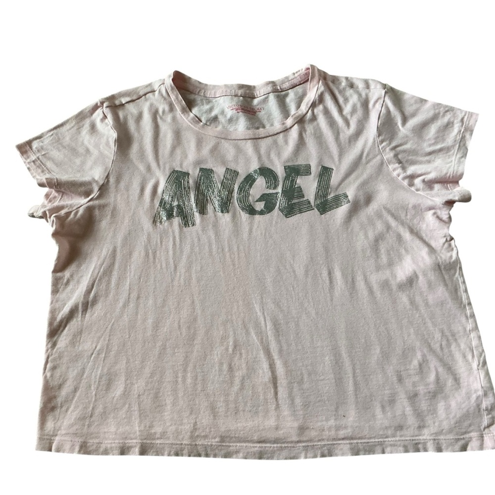 Y2K Victoria’s Secret Angel glitter pink t-shirt size xl